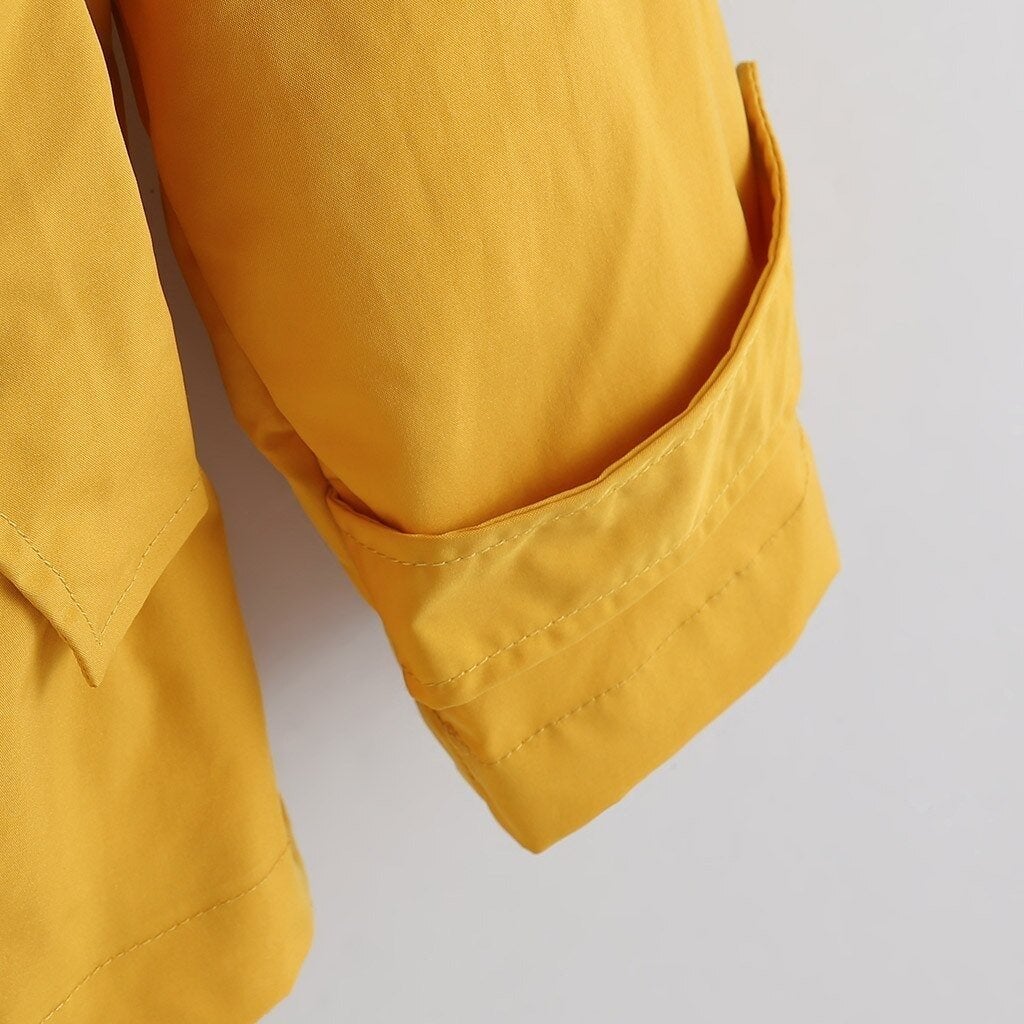 Drune | Damen-Regenjacke mit gestreifter Kapuze