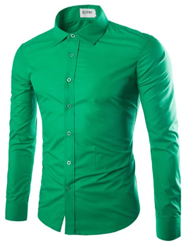 Drune | Lässiges Bügelfreies Slim Fit Herrenhemd