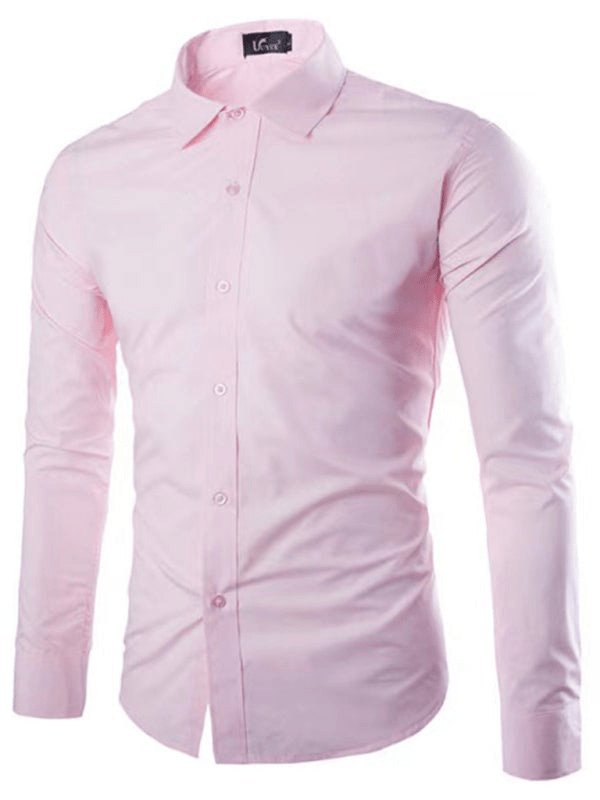 Drune | Lässiges Bügelfreies Slim Fit Herrenhemd