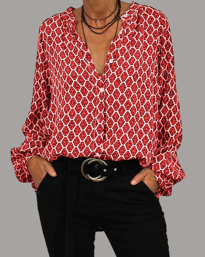 Drune | Bluse mit V-Ausschnitt
