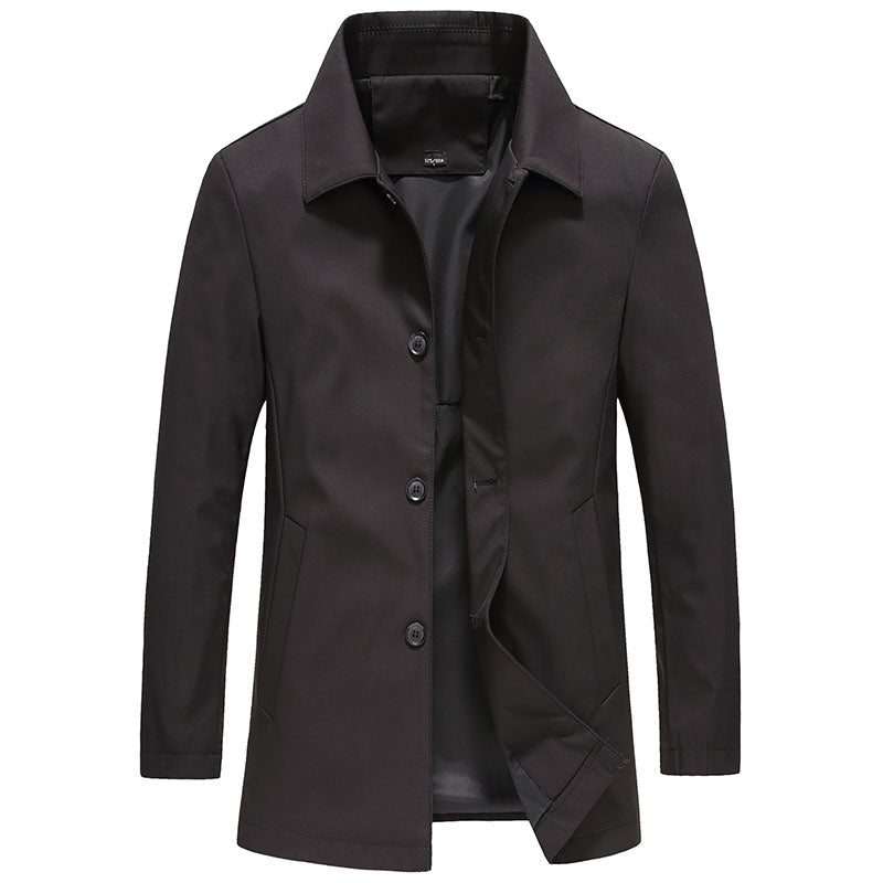 Herren Eleganter Trenchcoat mit Knöpfen