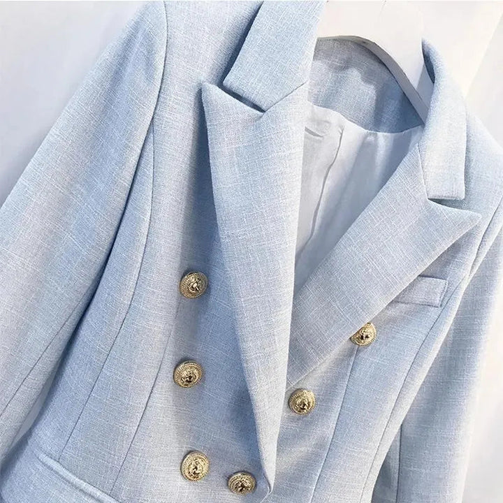 Drune | La Douce Doppelreiher Blazer Damen - Lässig - Uni-Einfarbig