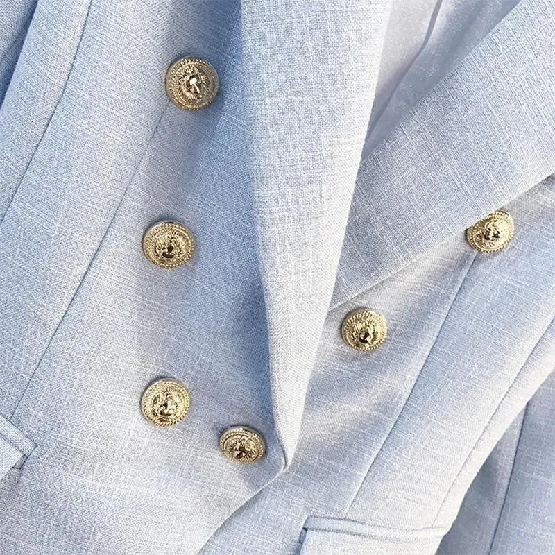 Drune | La Douce Doppelreiher Blazer Damen - Lässig - Uni-Einfarbig