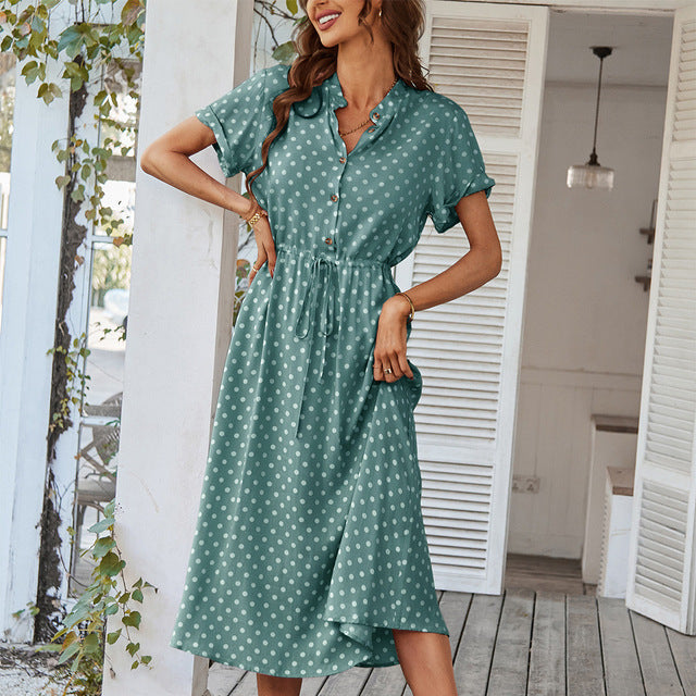 Drune | Damen Ballmuster Kleid