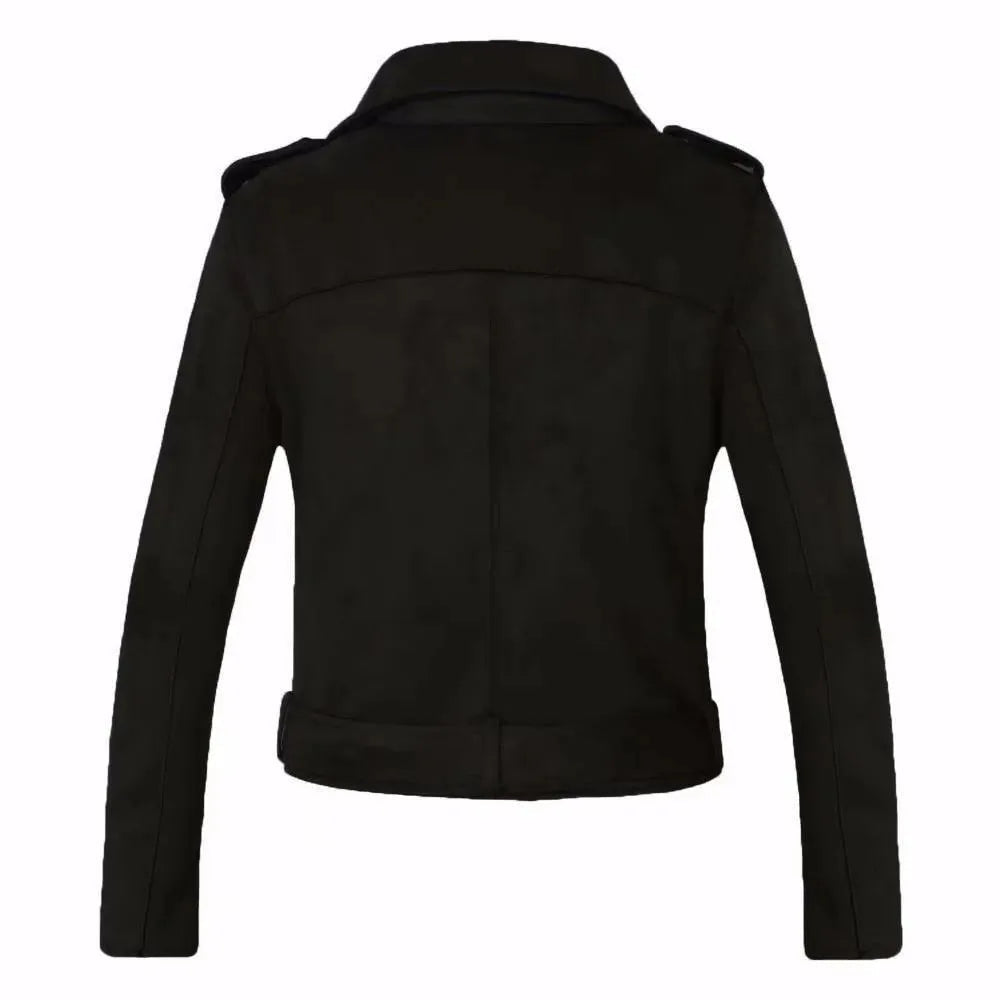 Drune | Damen Biker Wildlederjacke