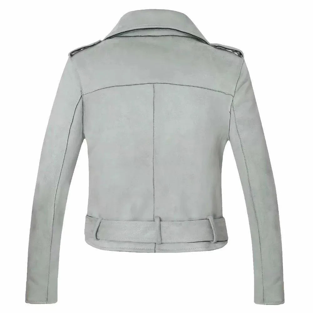 Drune | Damen Biker Wildlederjacke