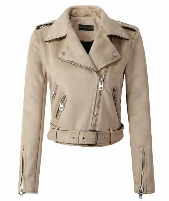 Drune | Damen Biker Wildlederjacke