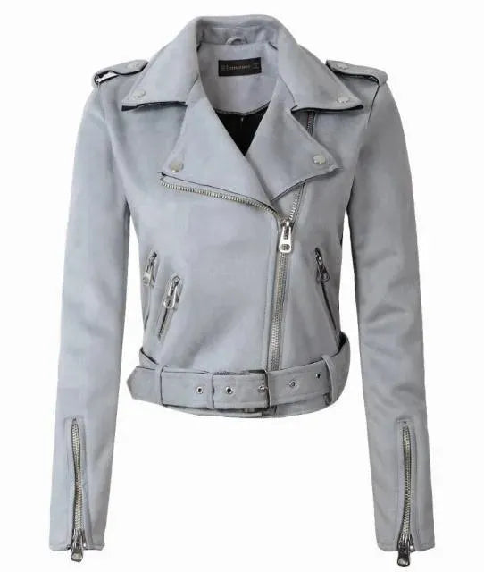 Drune | Damen Biker Wildlederjacke