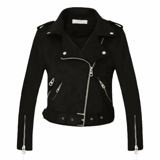 Drune | Damen Biker Wildlederjacke