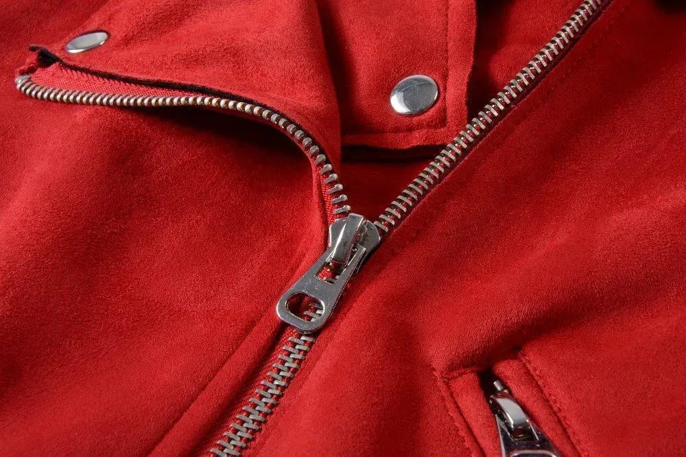 Drune | Damen Biker Wildlederjacke