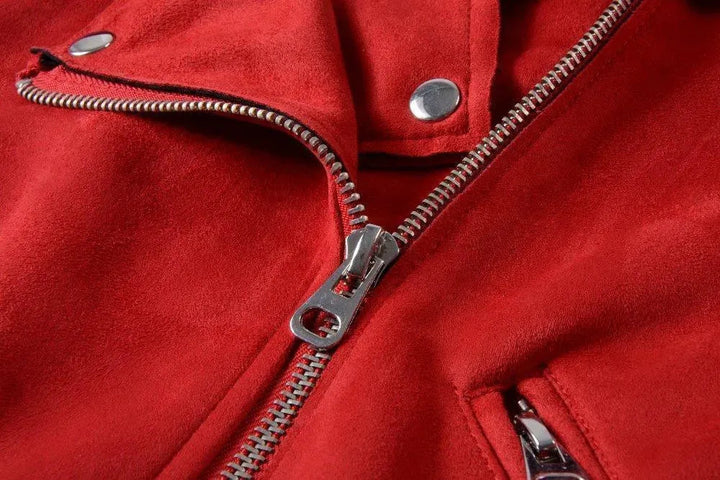 Drune | Damen Biker Wildlederjacke