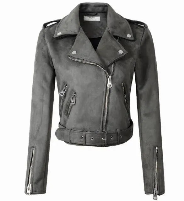 Drune | Damen Biker Wildlederjacke
