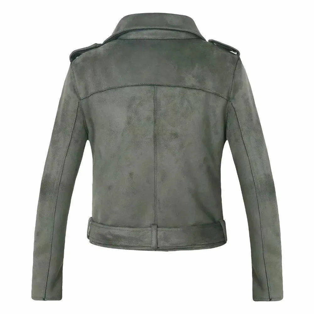 Drune | Damen Biker Wildlederjacke