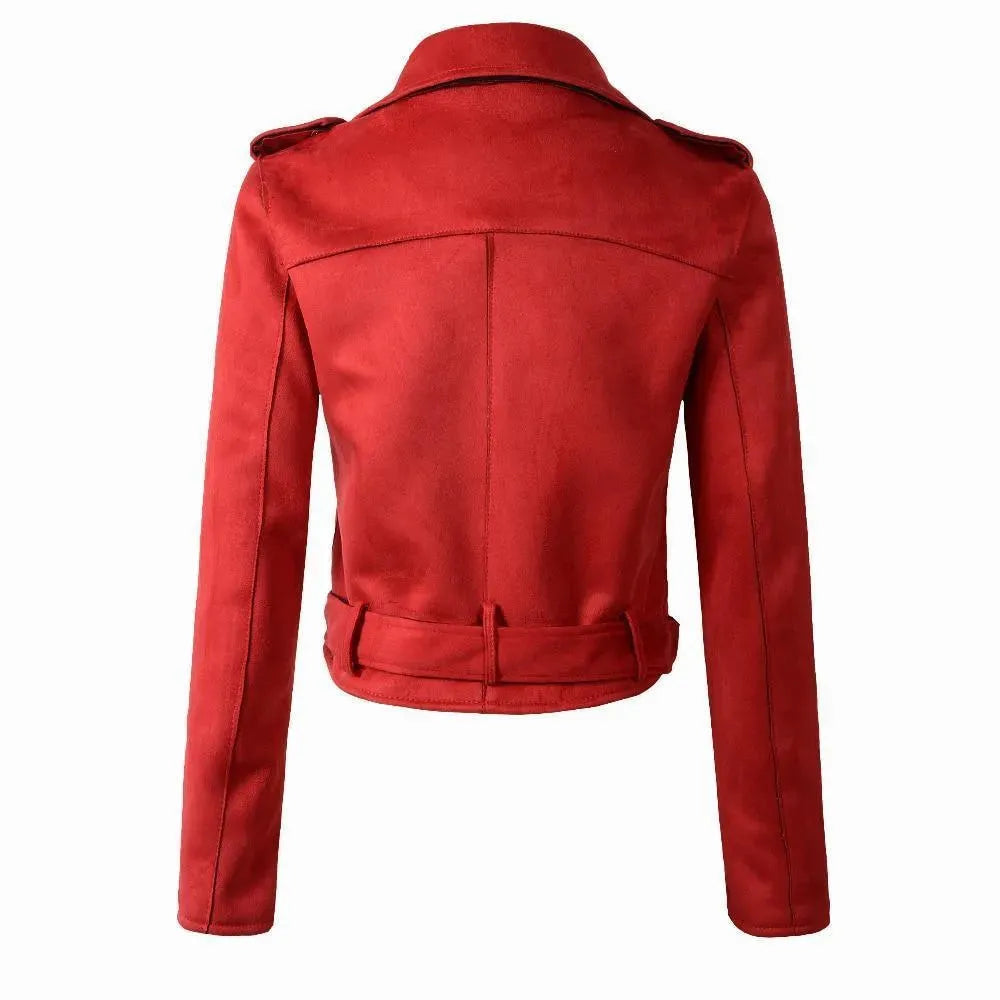 Drune | Damen Biker Wildlederjacke
