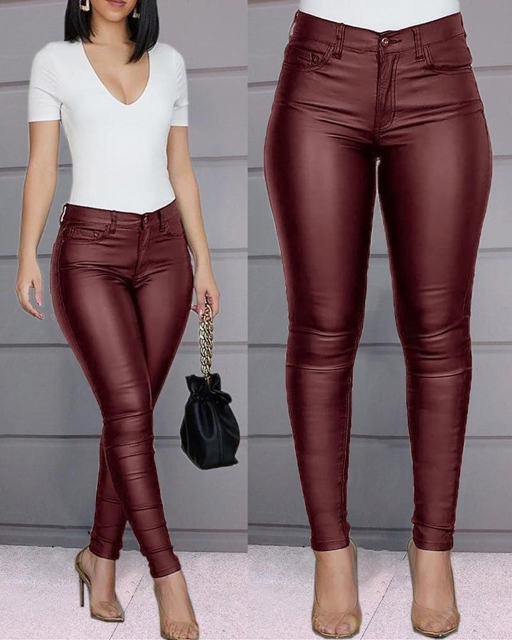 Drune | Hose - Stilvolle Leder Damenhose für Einen Zeitlosen Look