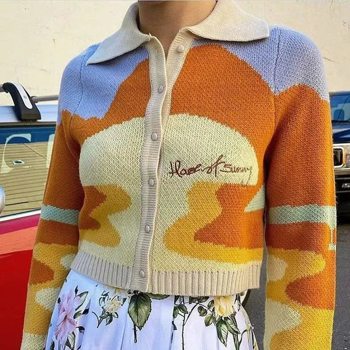 Drune | Crop Strickjacke Pullover für Damen
