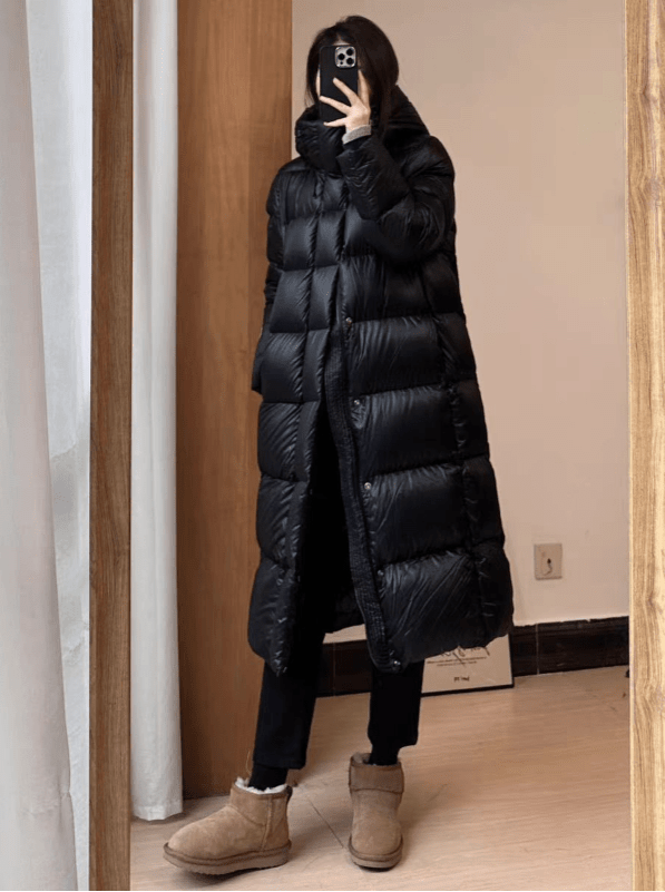 Drune | Langer Puffer Mantel - Ultra-Warm & Winddicht - Mit Kapuze - Winteroberbekleidung