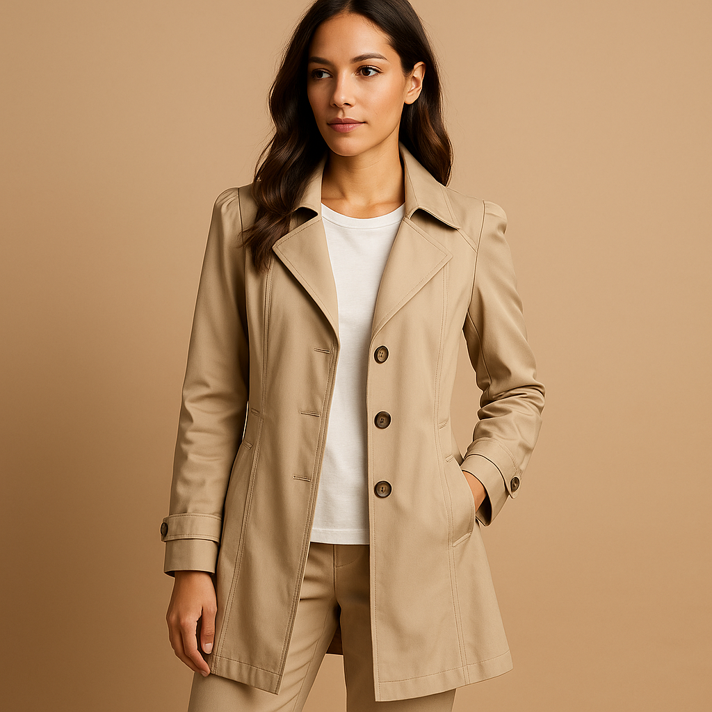 Drune | Stilvoller Damen Trenchcoat mit Knopfverschluss
