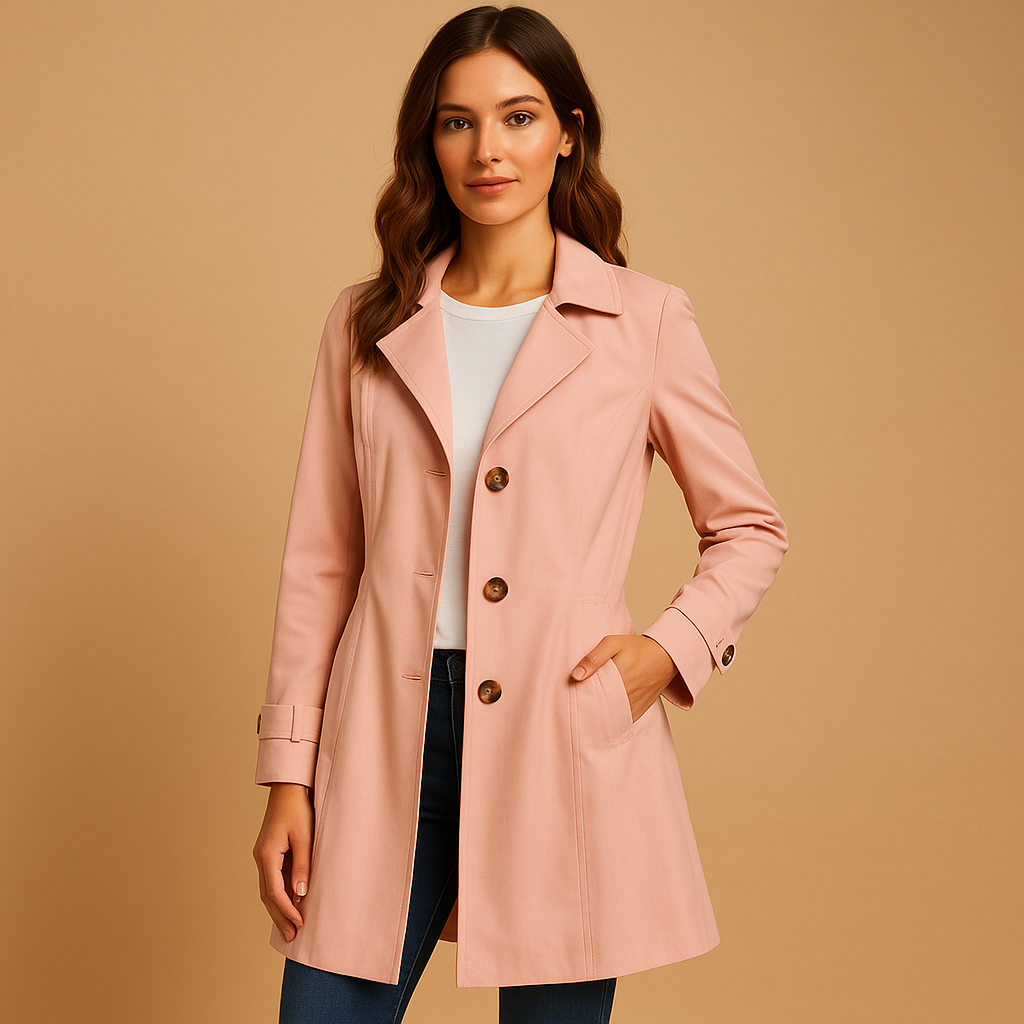 Drune | Stilvoller Damen Trenchcoat mit Knopfverschluss