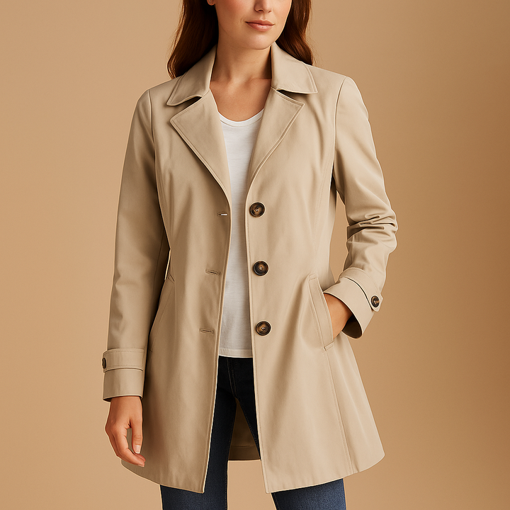 Drune | Stilvoller Damen Trenchcoat mit Knopfverschluss