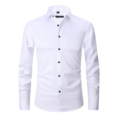 Drune | Herren Slim Passform Stretchstoff Bügelfrei Button Down Kragen