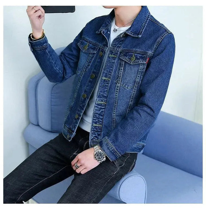 Drune | Revers Denim Jacke Herren