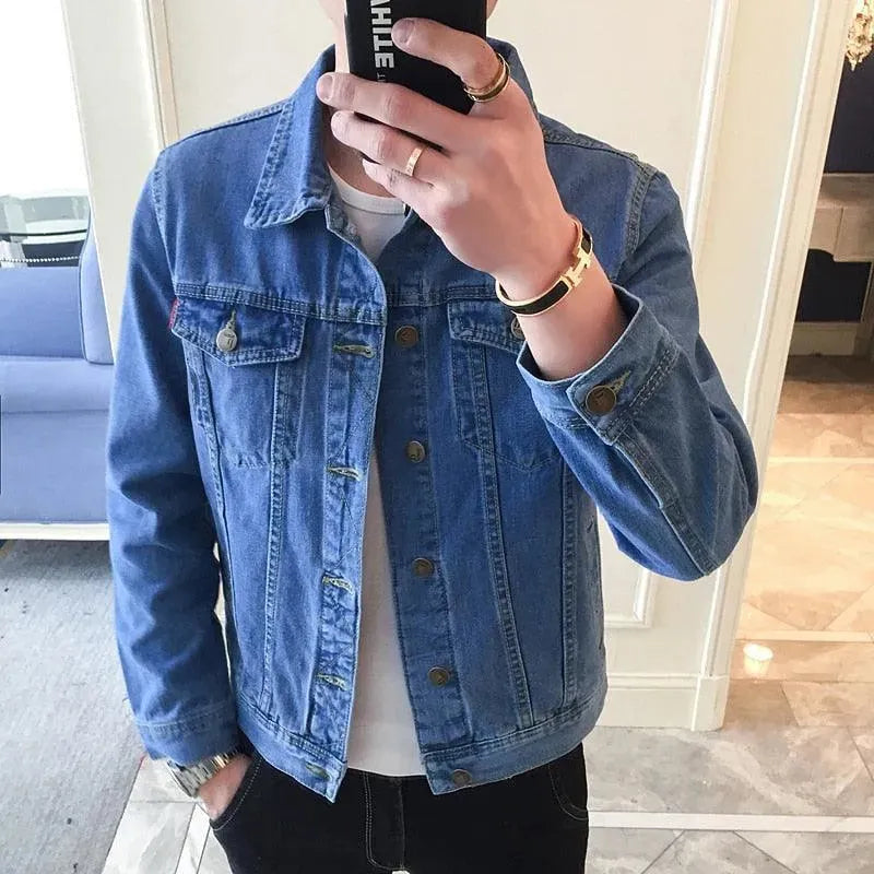 Drune | Revers Denim Jacke Herren