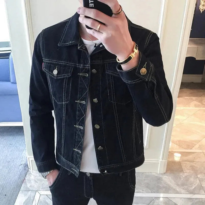 Drune | Revers Denim Jacke Herren