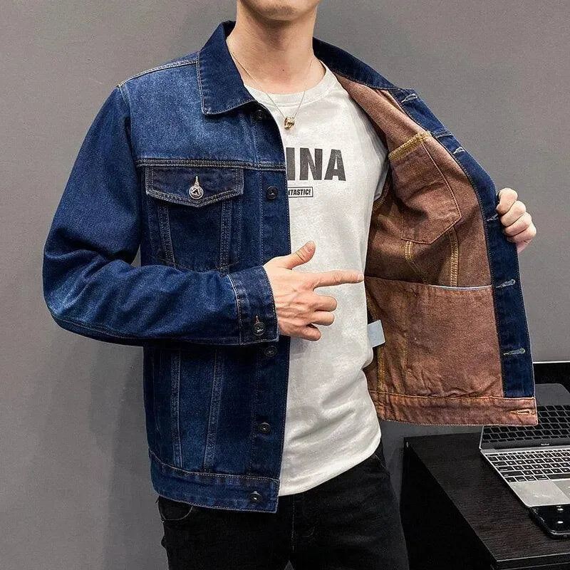 Drune | Revers Denim Jacke Herren