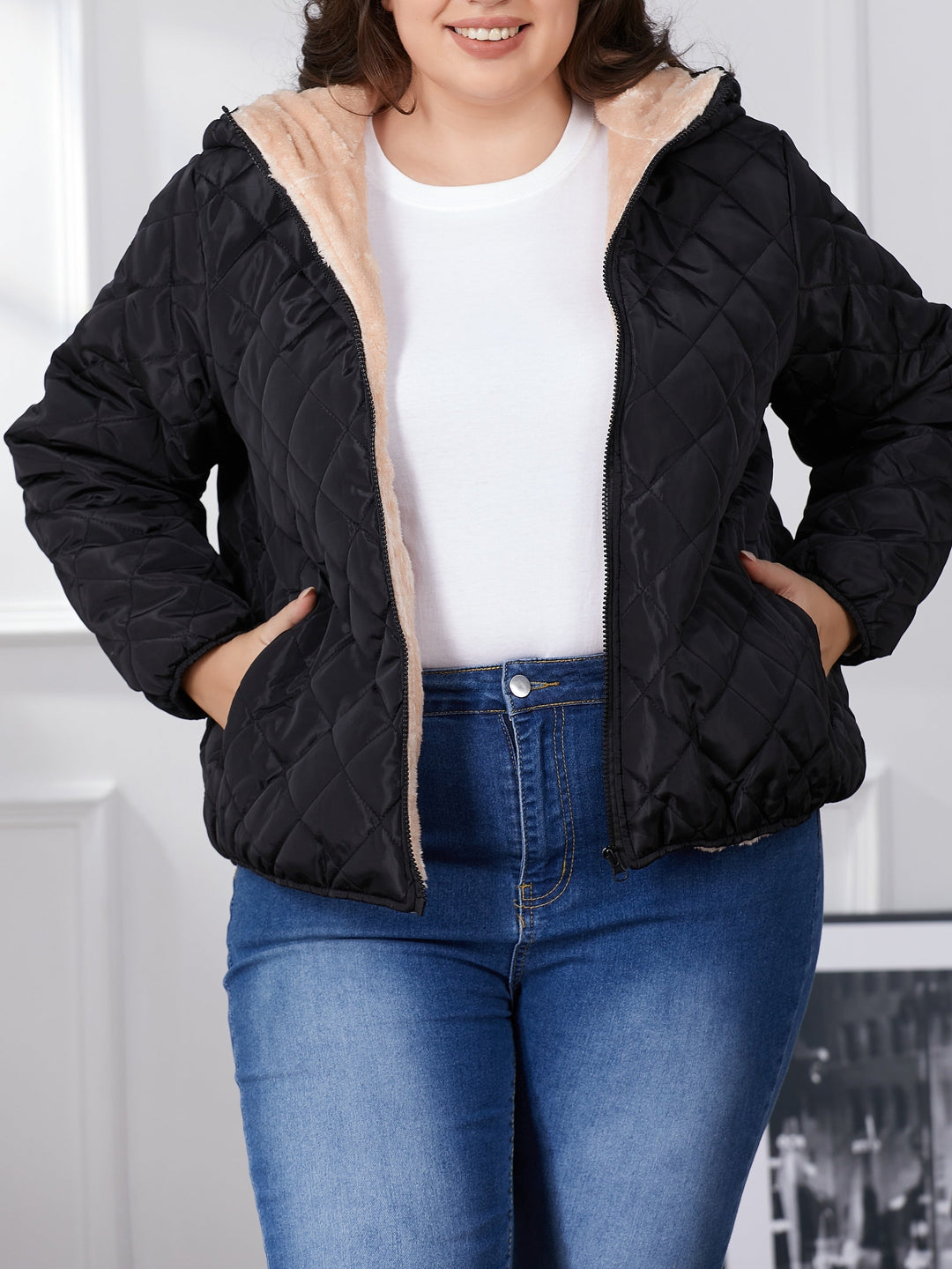 Drune | Schwarze Jacke Mit Langarm - Winter