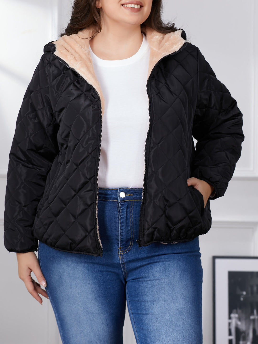 Drune | Schwarze Jacke Mit Langarm - Winter