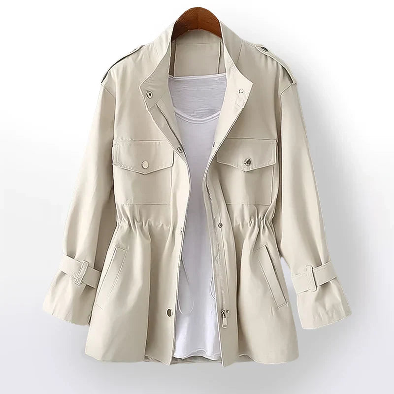 Drune | Figurbetonter langer Trenchcoat für Frauen