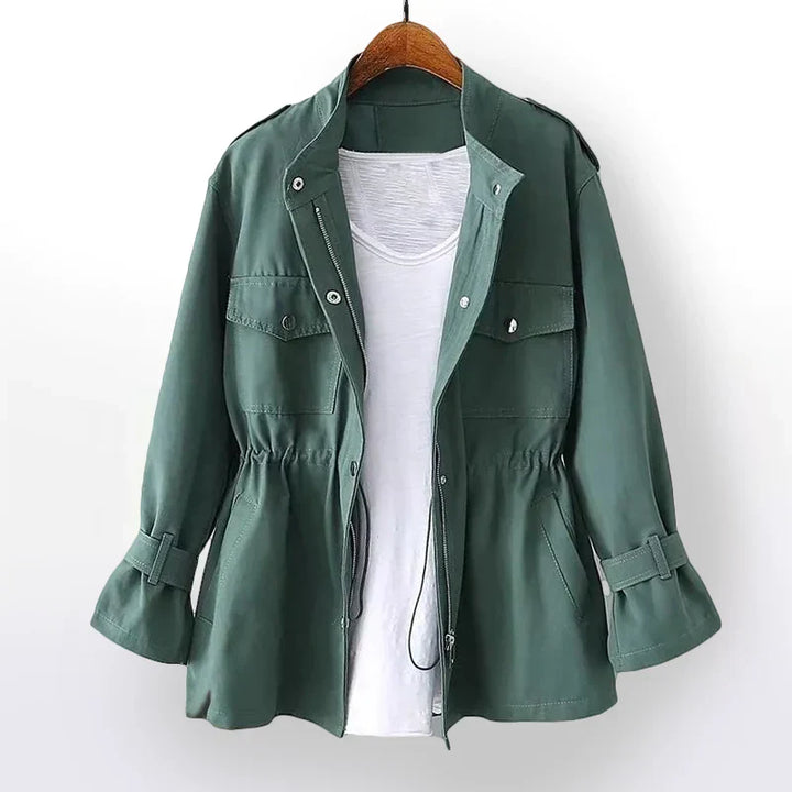 Drune | Figurbetonter langer Trenchcoat für Frauen