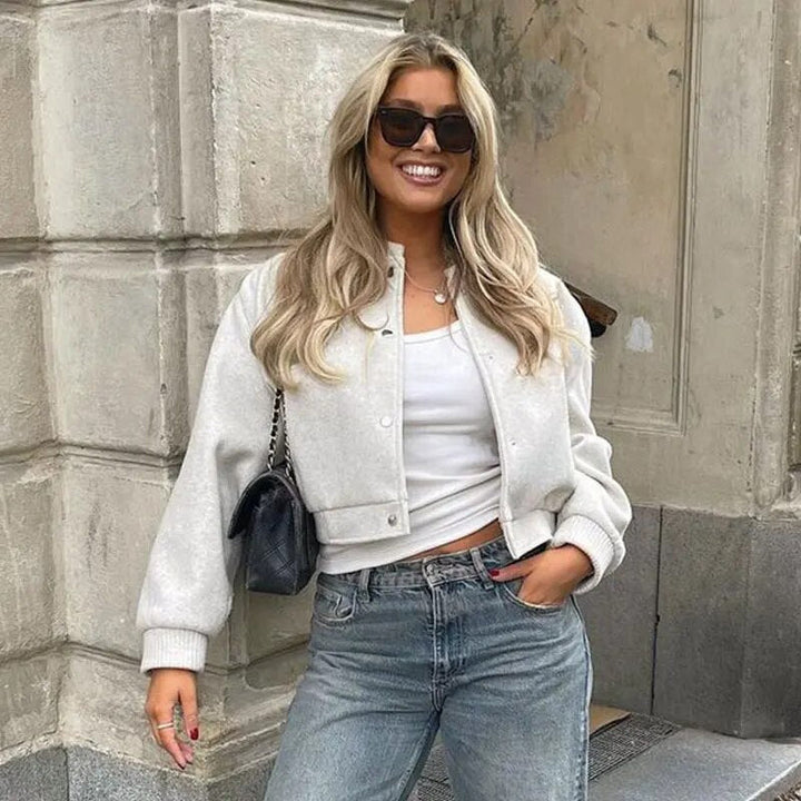 Drune - Damen cropped Bomberjacke für lässigen Streetstyle