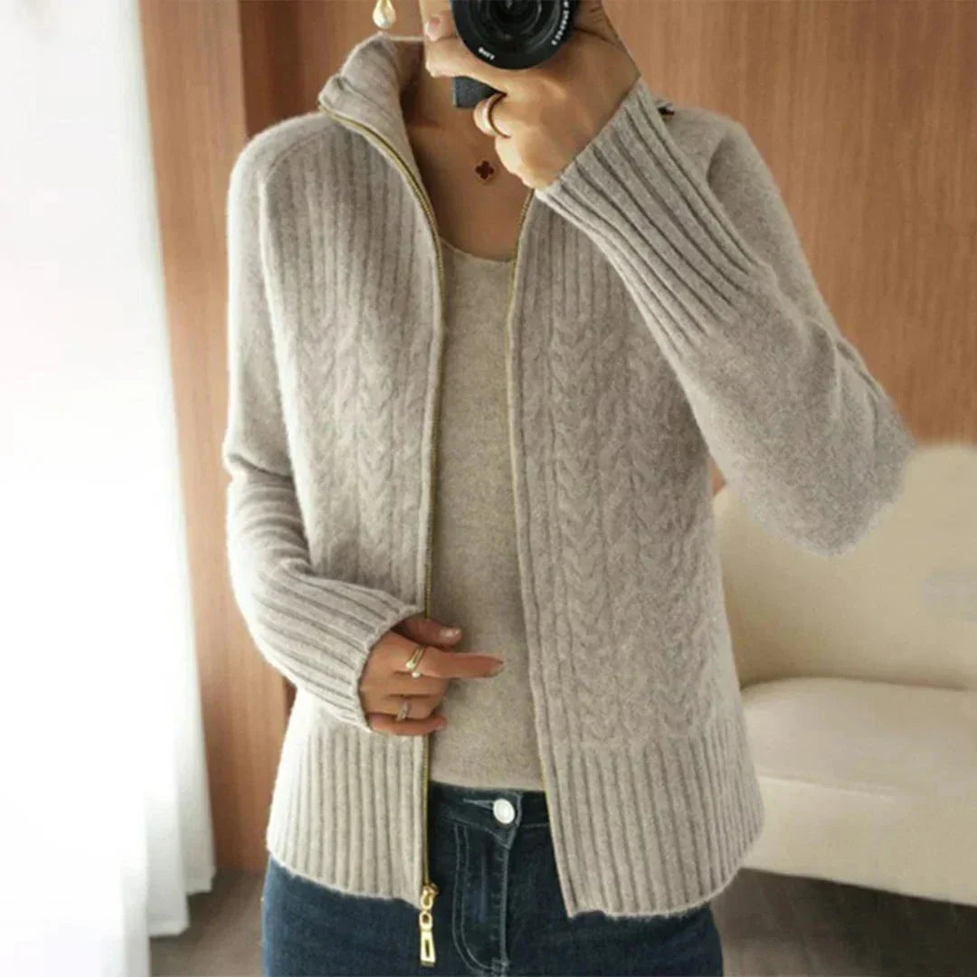 Drune | Strickjacke mit Reißverschluss aus Wolle Wärme & Eleganz Lässiger Stil
