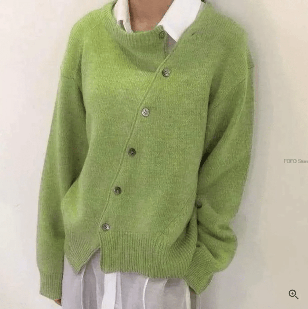 Drune | Cardigan Asymmetrisch Weiche Wolle Elegante Lässigkeit