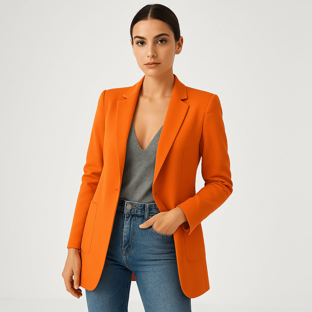 Drune | Klassischer Eleganter Schwarzer Blazer mit Gerader Passform