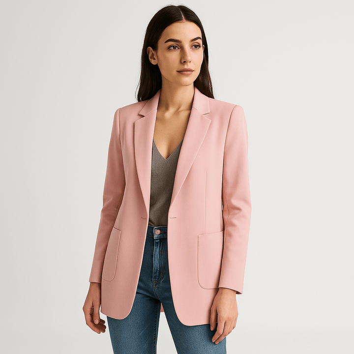 Drune | Klassischer Eleganter Schwarzer Blazer mit Gerader Passform