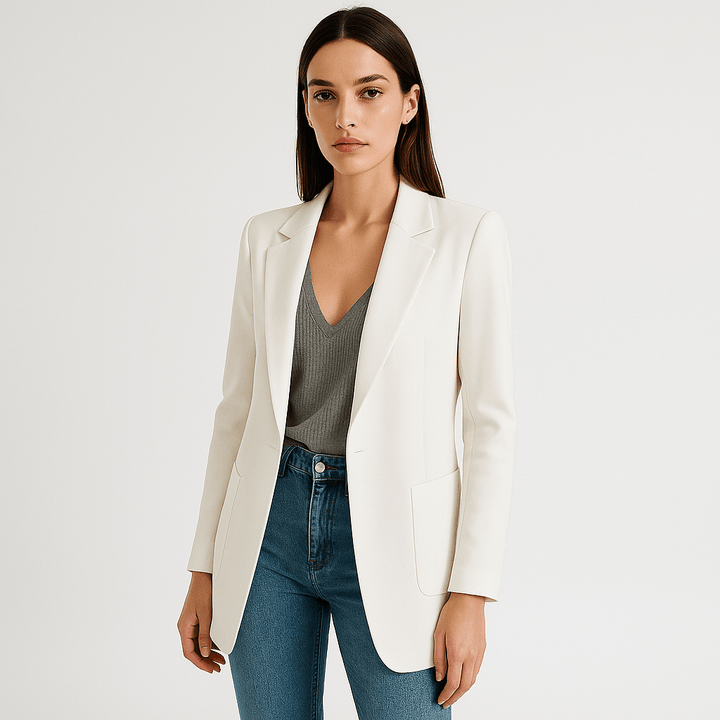 Drune | Klassischer Eleganter Schwarzer Blazer mit Gerader Passform