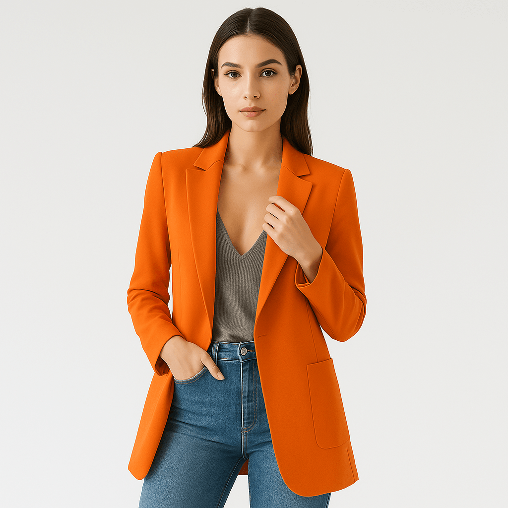 Drune | Klassischer Eleganter Schwarzer Blazer mit Gerader Passform