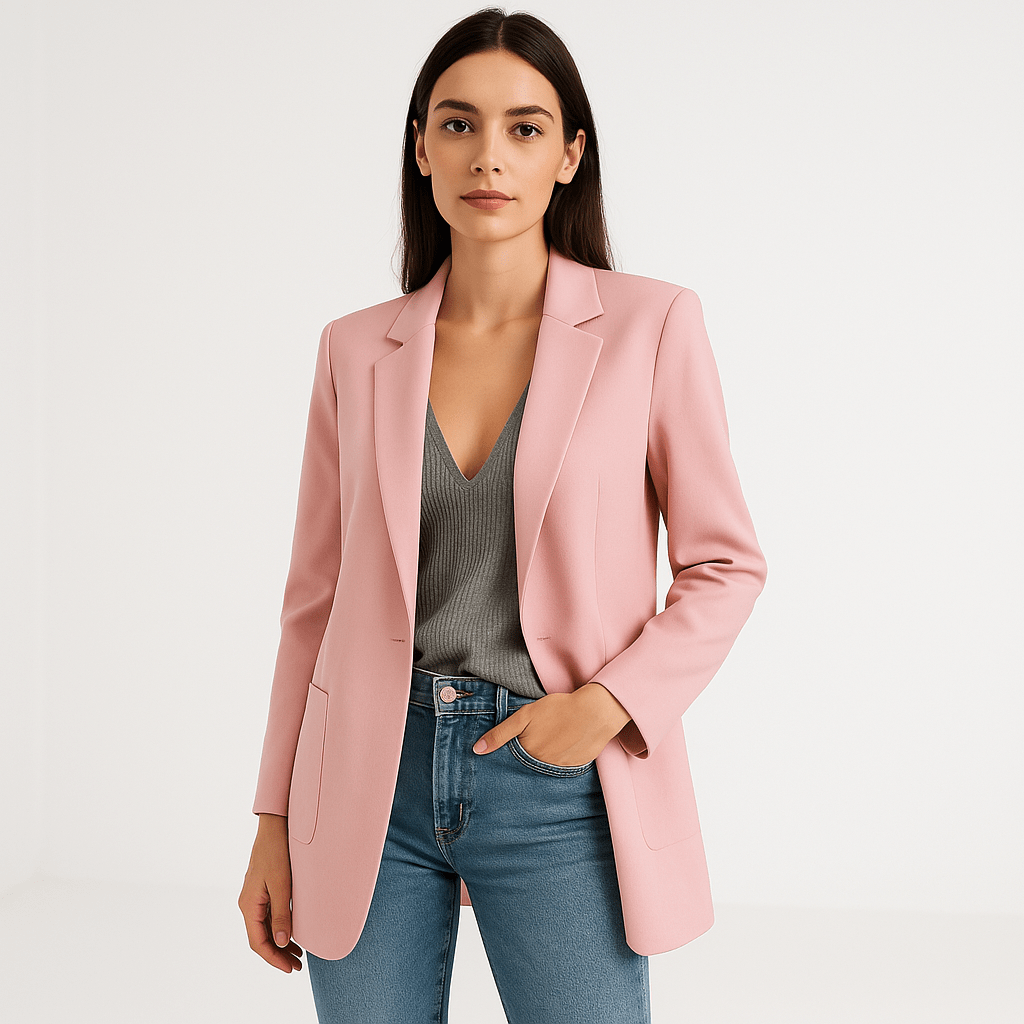 Drune | Klassischer Eleganter Schwarzer Blazer mit Gerader Passform