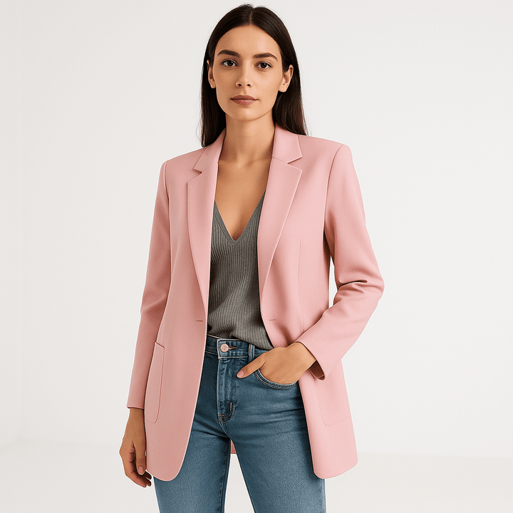 Drune | Klassischer Eleganter Schwarzer Blazer mit Gerader Passform