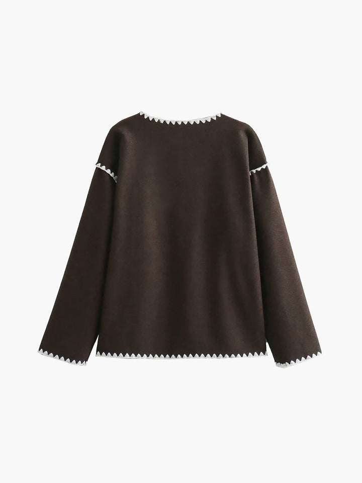 Drune | Leichte Jacke Ecru & Schwarz Chic & Strukturiert