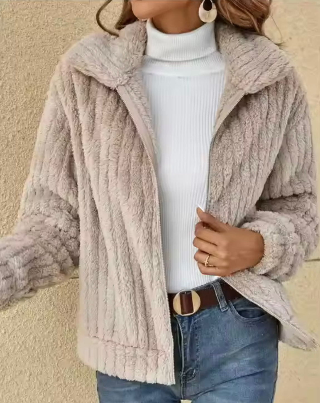 Drune | Jacke aus Kunstfell warm & elegant Winter bequem