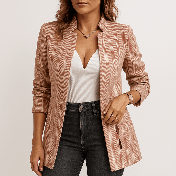 Drune | Blazer Altrosa Tailliert Elegance Weiblich Moderner & Schicker Stil