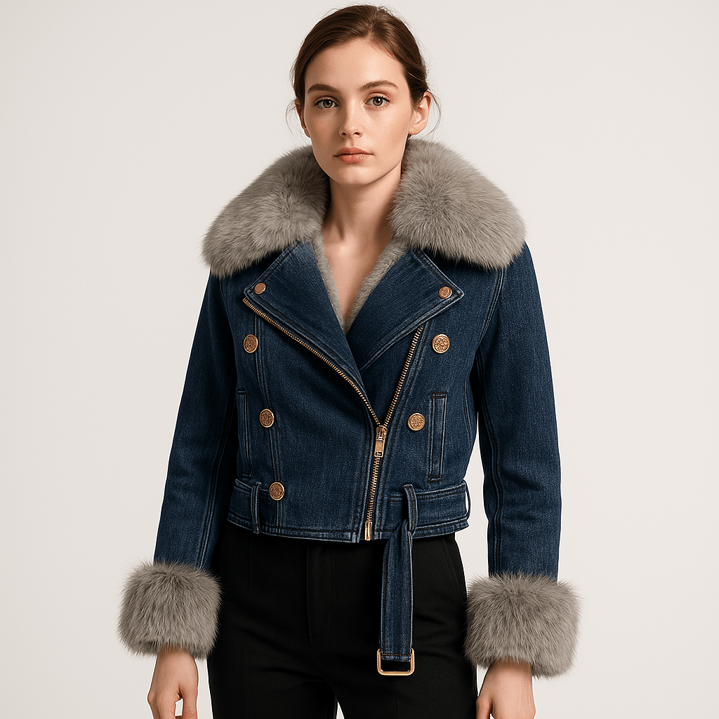 Drune | Jeansjacke mit gefüttertem Kunstpelz, warm und stylisch für den Winter