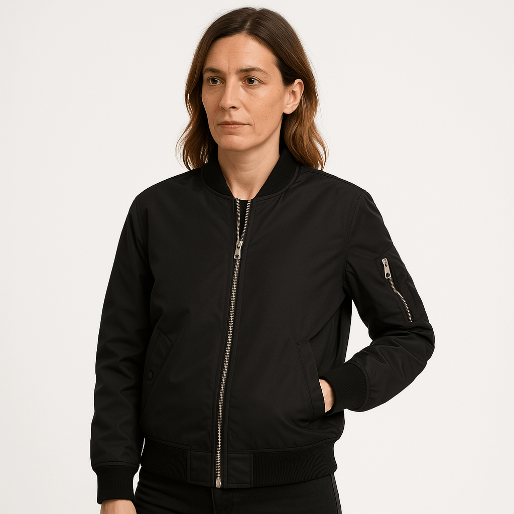 Drune | Blouson Bomber Beige Kurz geschnitten Urban Lässiger Look
