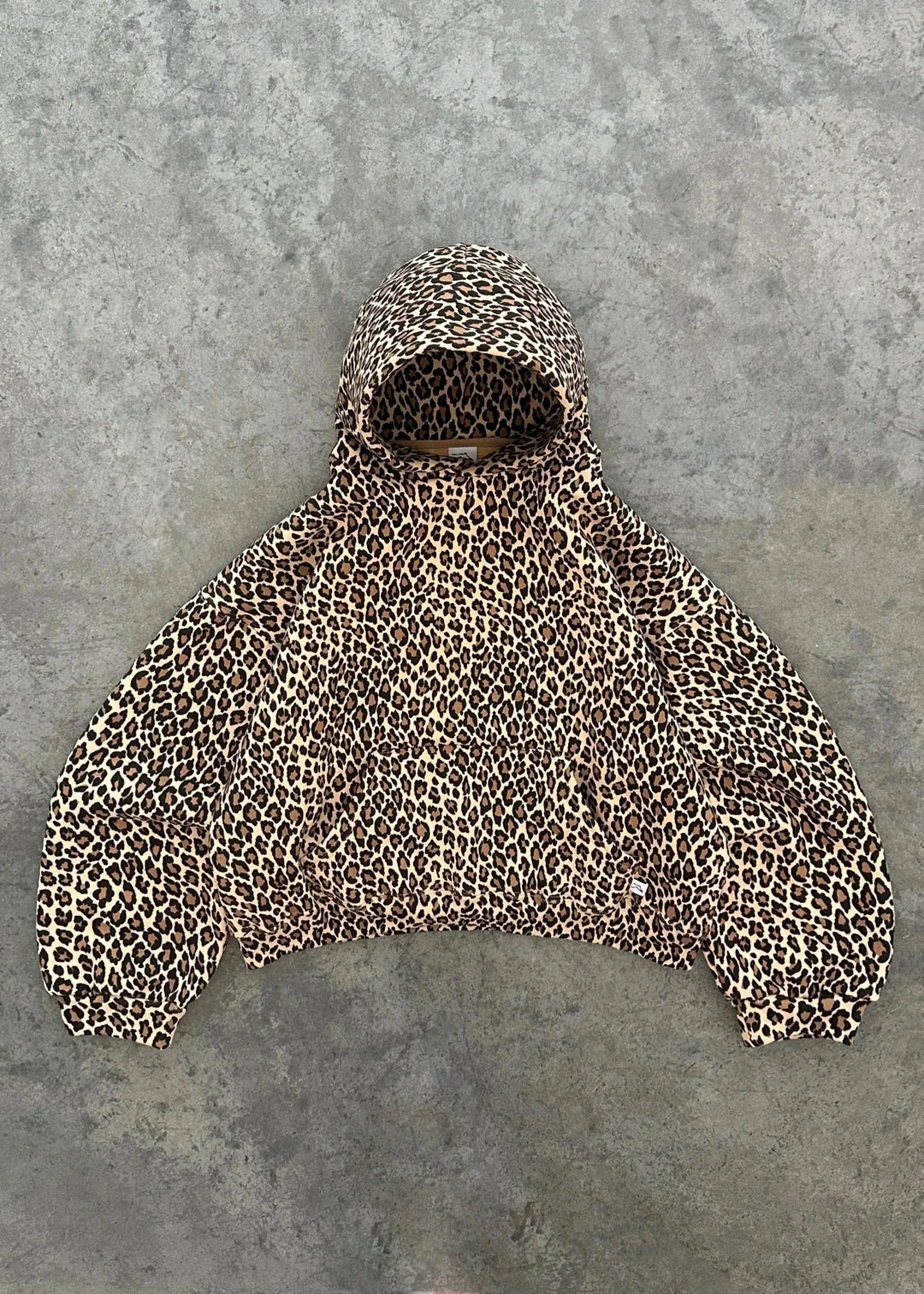 Drune | Oversized & Gemütlicher Leoparden-Poncho mit Kapuze Statement Piece