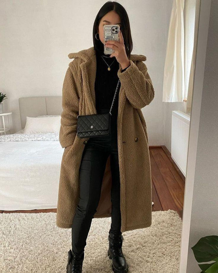 Drune | Eleganter Wollmantel Lang Wärme und Trend