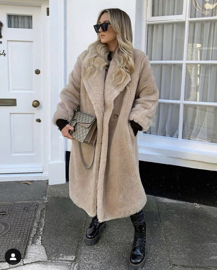 Drune | Eleganter Wollmantel Lang Wärme und Trend
